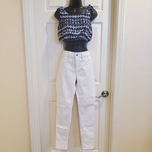 White Denim Pants